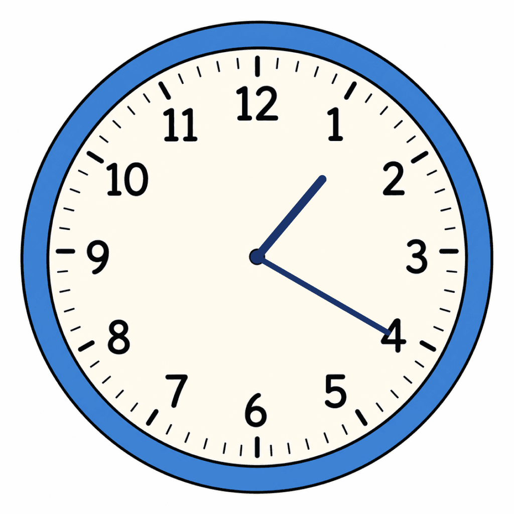 Clock Face — 1:20 (Twenty Past 1)