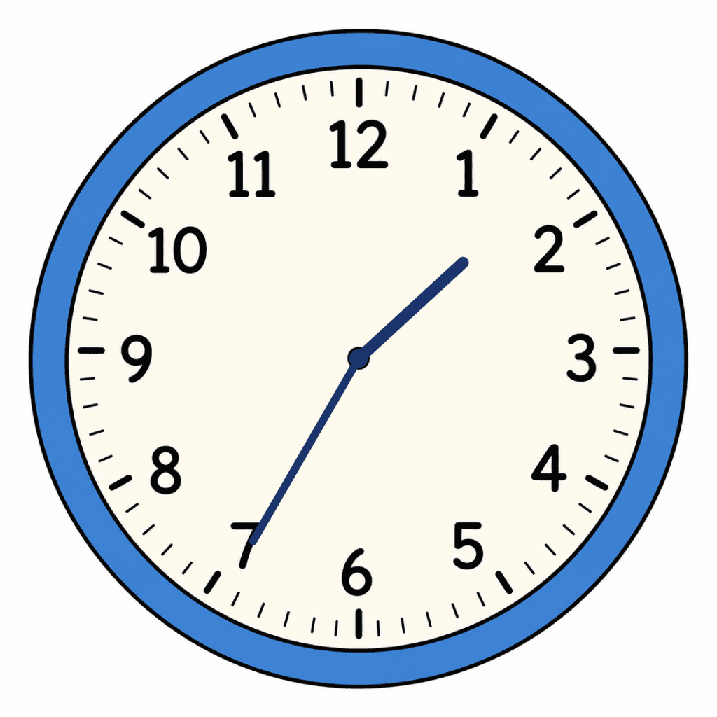 Clock Face — 1:35 (Twenty-Five To 2)