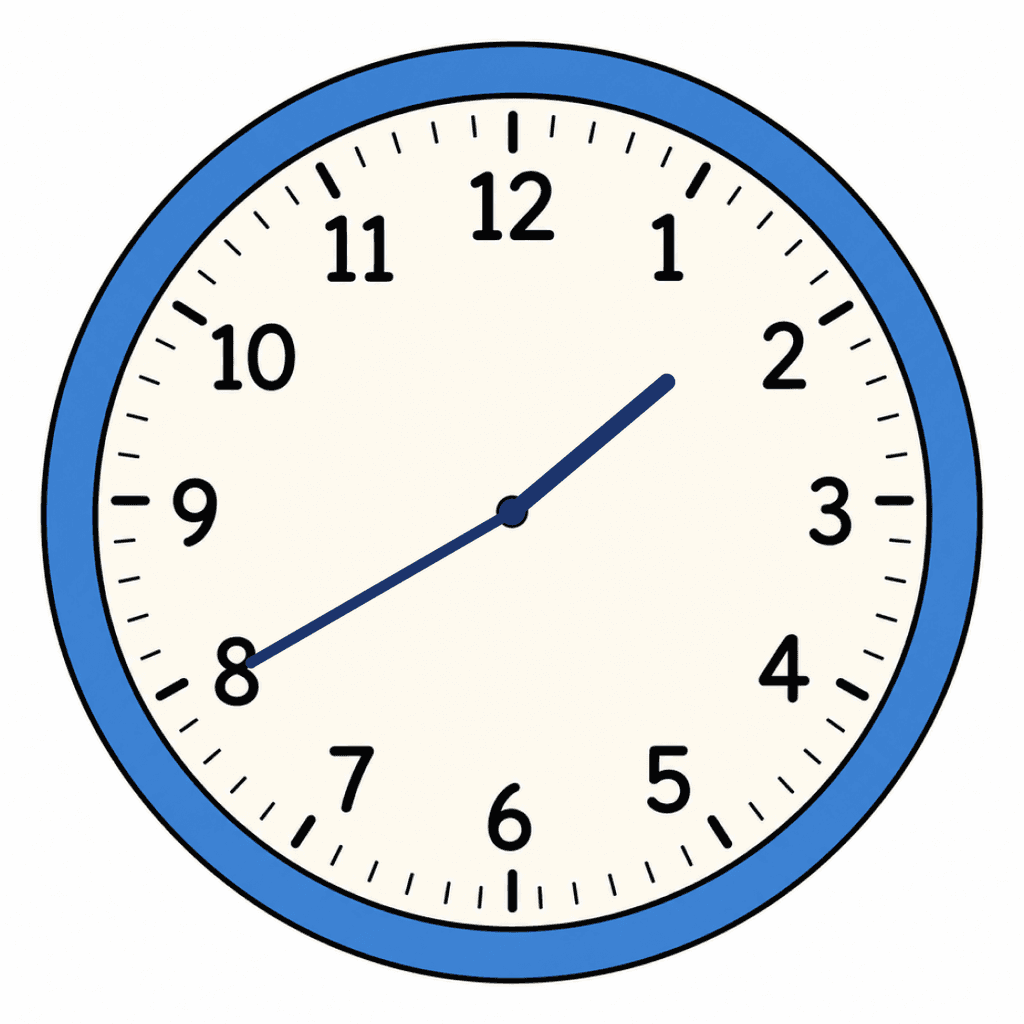 Clock Face — 1:40 (Twenty To 2)