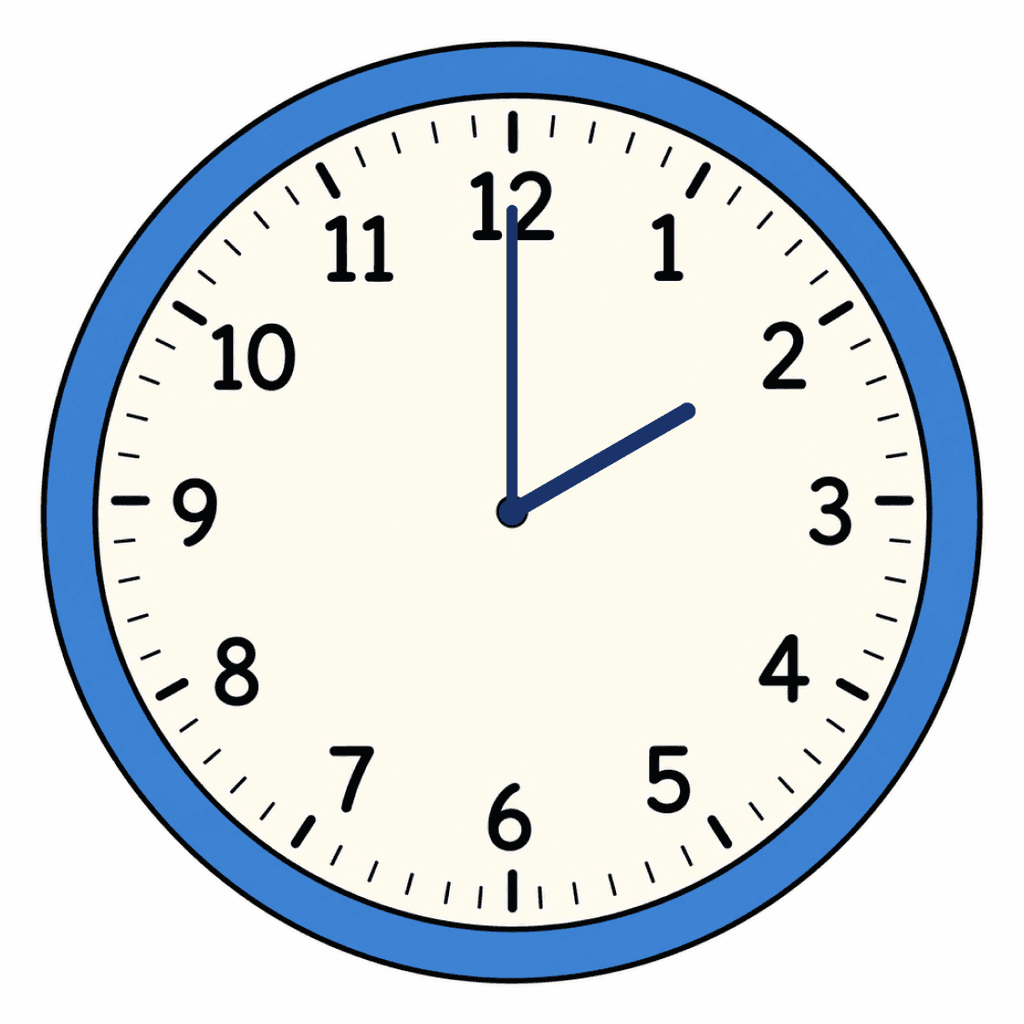Clock Face — 2:00 (2 O'Clock)