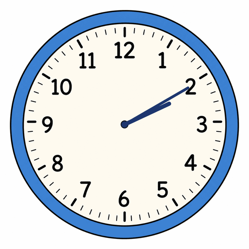 Clock Face — 2:10 (Ten Past 2)