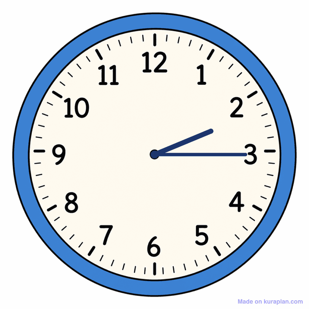 Clock Face — 2:15 (Quarter Past 2)