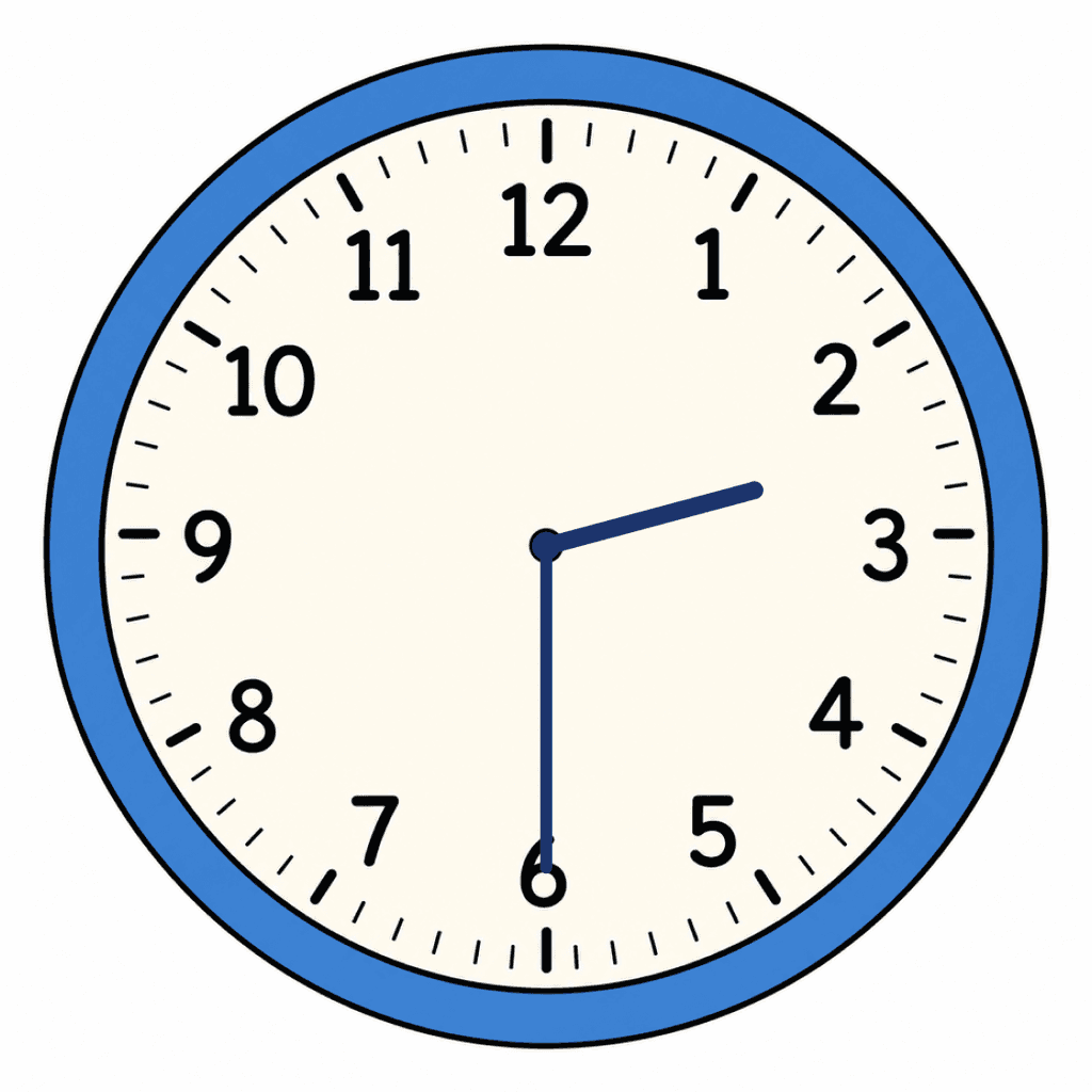Clock Face — 2:30 (Half Past 2)
