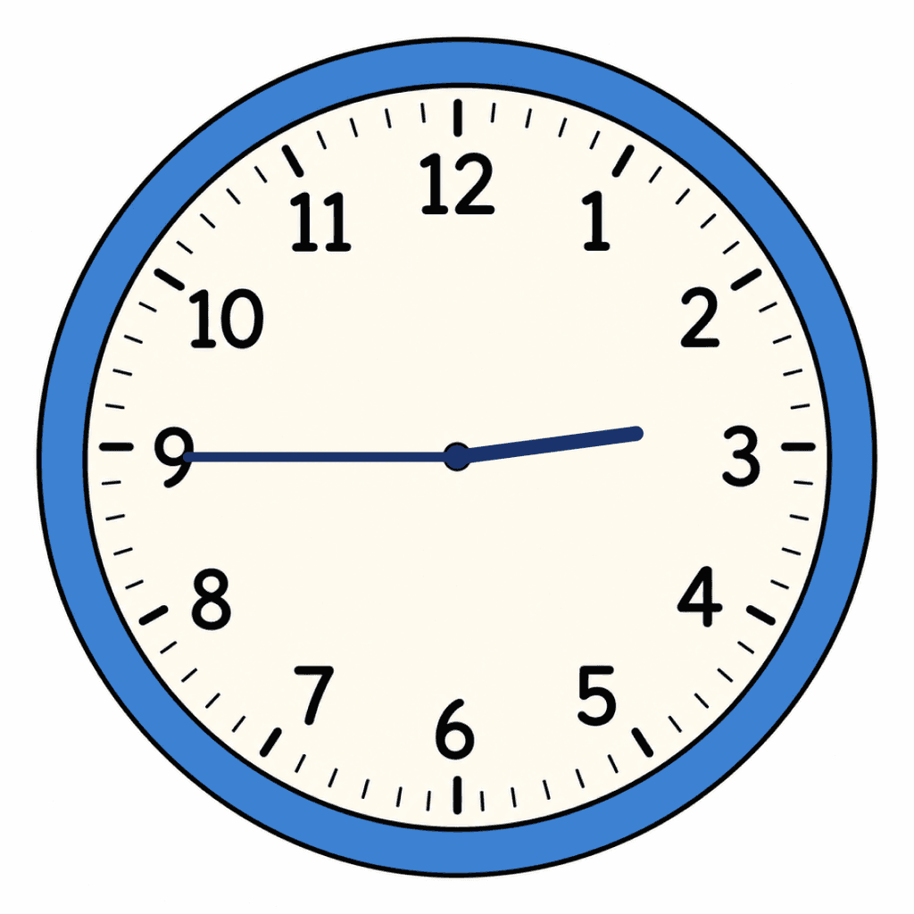 Clock Face — 2:45 (Quarter To 3)