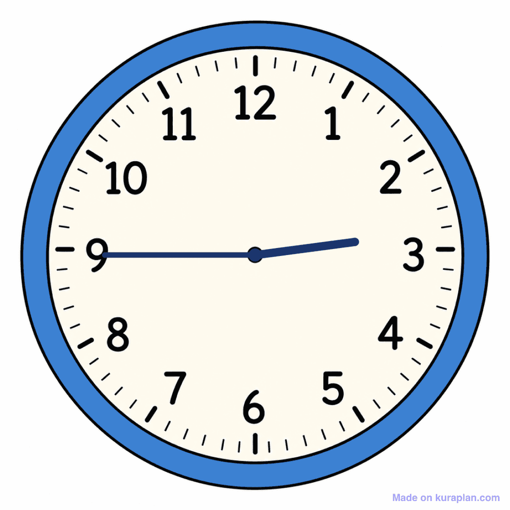 Clock Face — 2:45 (Quarter To 3)