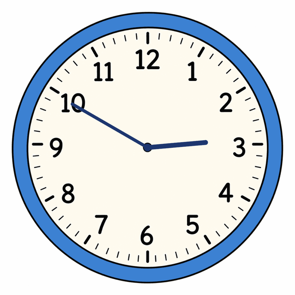 Clock Face — 2:50 (Ten To 3)