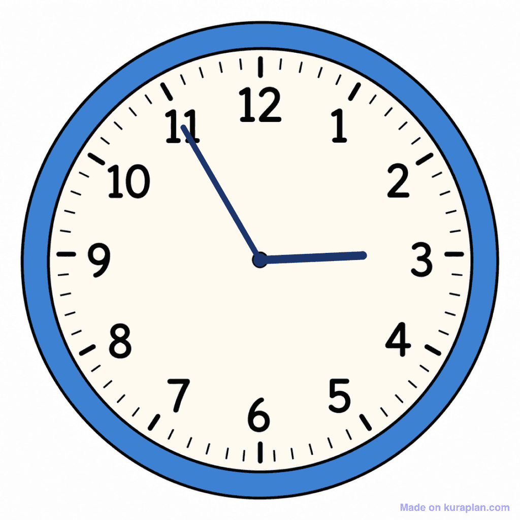 Clock Face — 2:55 (Five To 3)