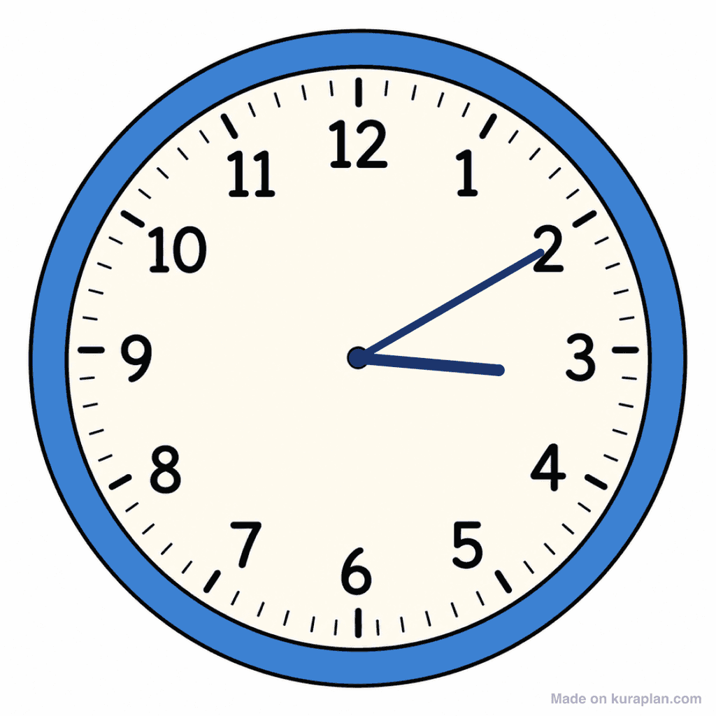 Clock Face — 3:10 (Ten Past 3)