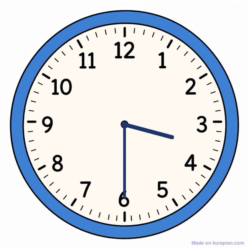 Clock Face — 3:30 (Half Past 3)