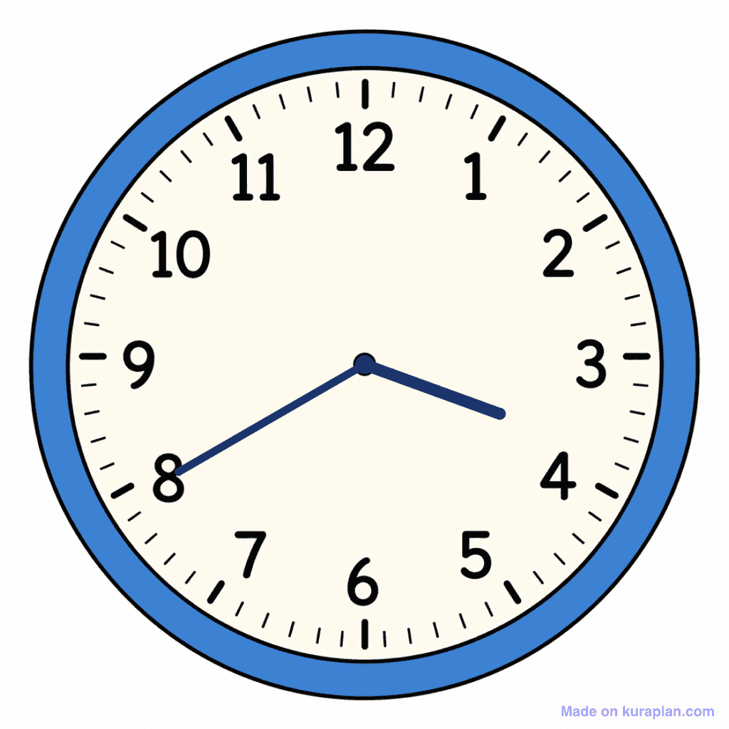 Clock Face — 3:40 (Twenty To 4)