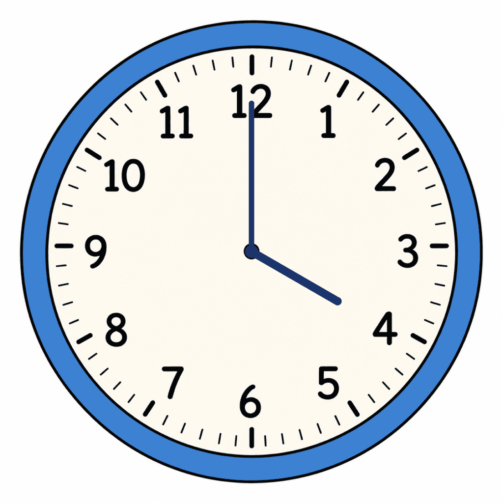 Clock Face — 4:00 (4 O'Clock)