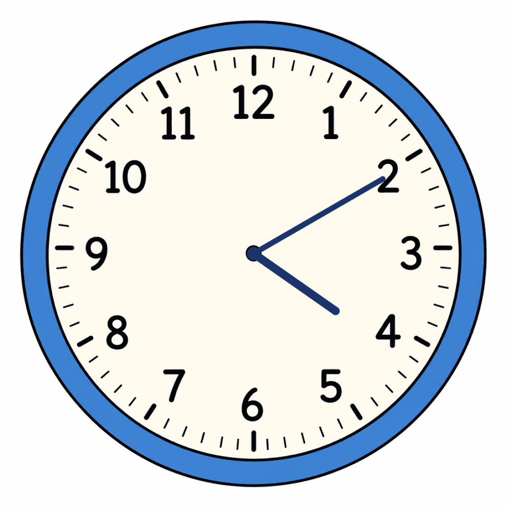 Clock Face — 4:10 (Ten Past 4)