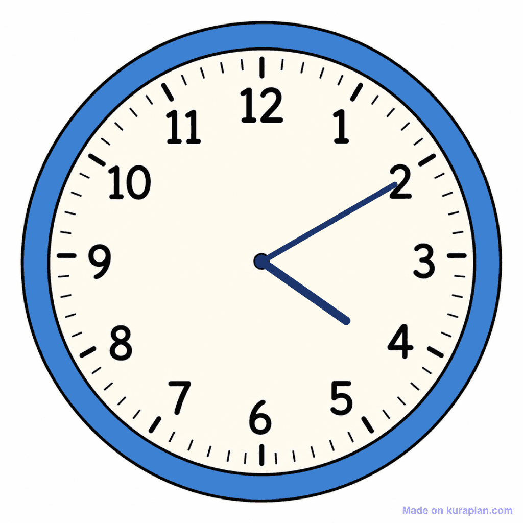 Clock Face — 4:10 (Ten Past 4)