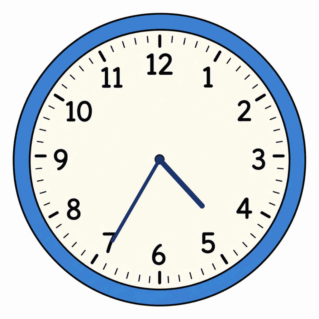 Clock Face — 4:35 (Twenty-Five To 5)