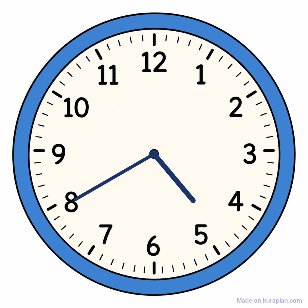 Clock Face — 4:40 (Twenty To 5)