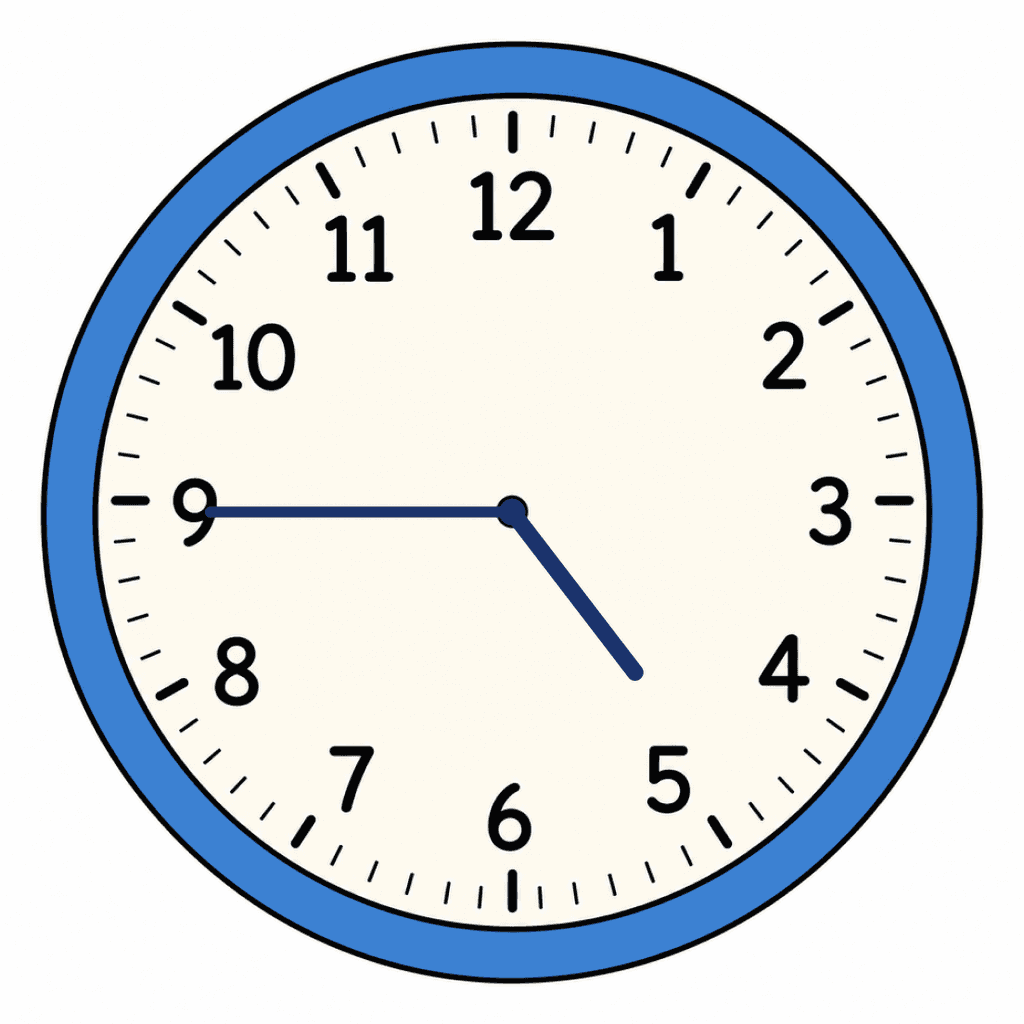 Clock Face — 4:45 (Quarter To 5)