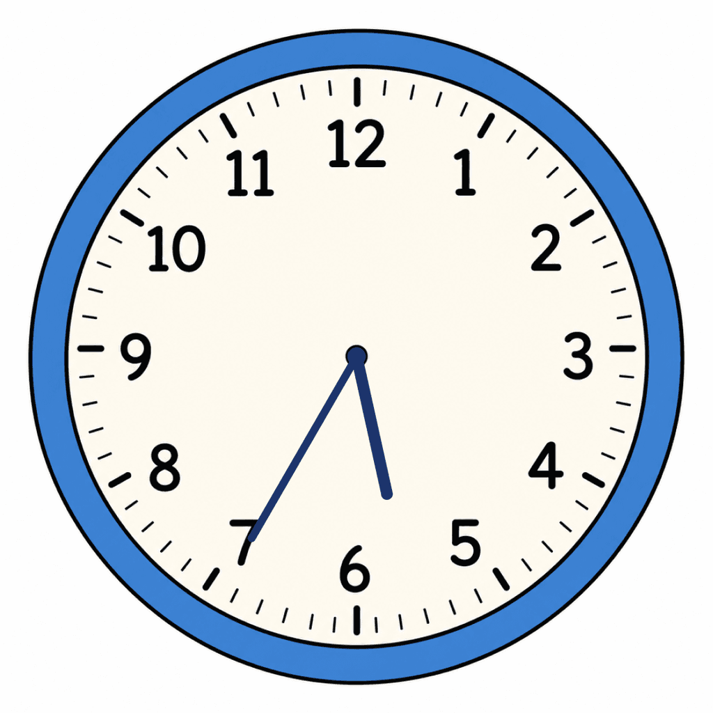 Clock Face — 5:35 (Twenty-Five To 6)