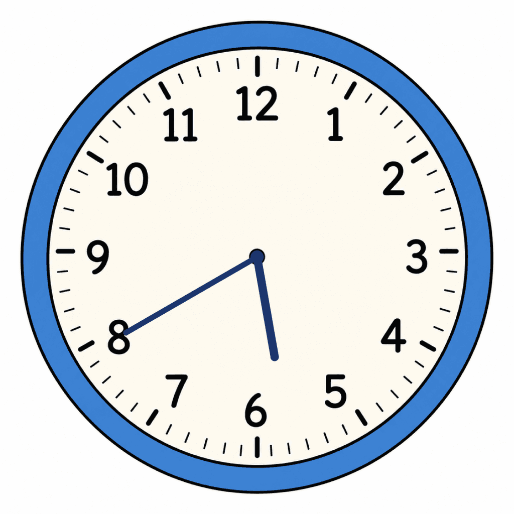 Clock Face — 5:40 (Twenty To 6)