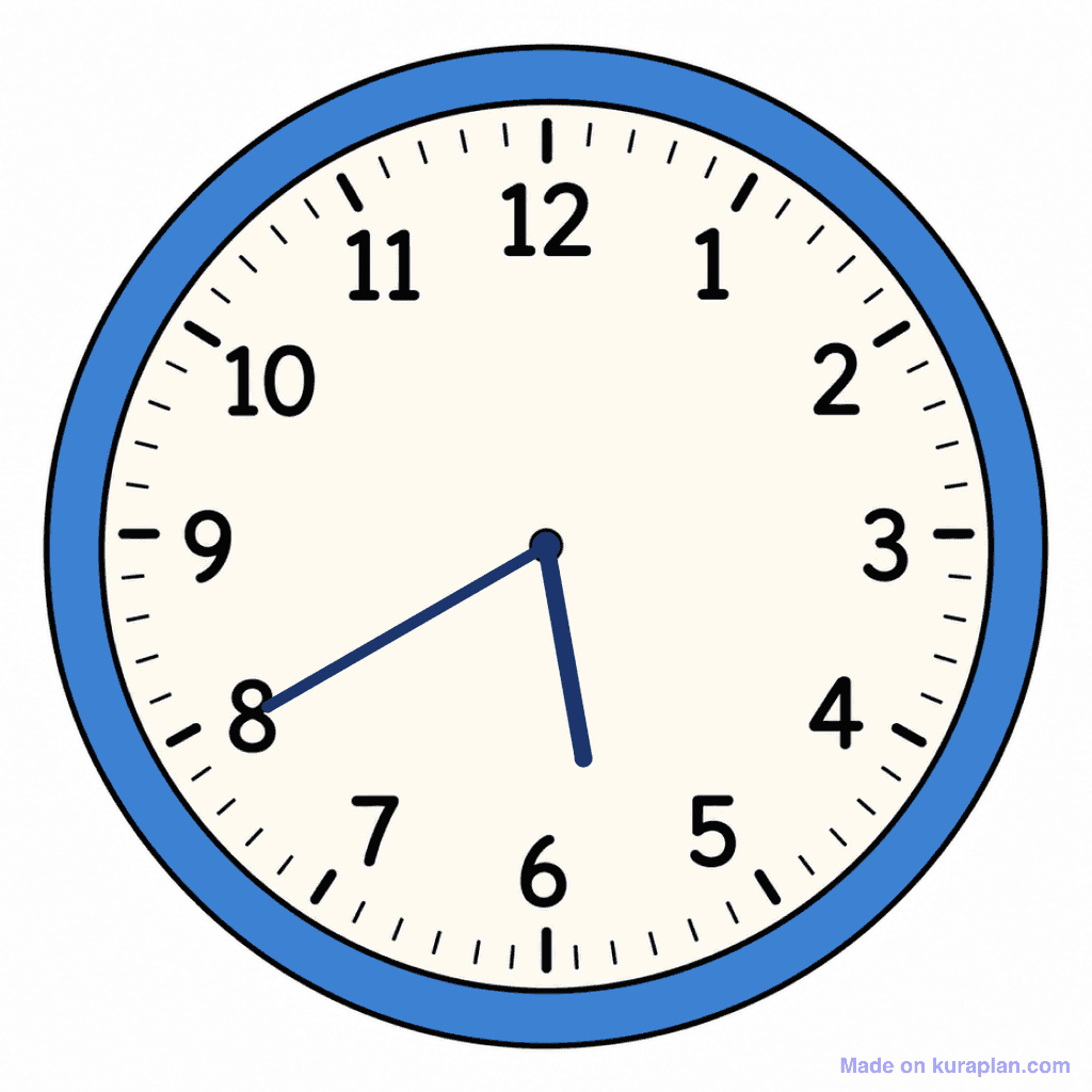 Clock Face — 5:40 (Twenty To 6)