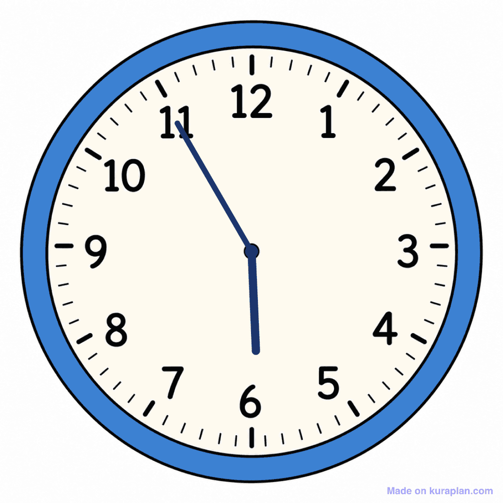 Clock Face — 5:55 (Five To 6)