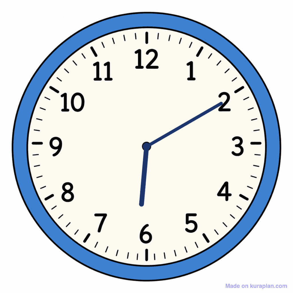 Clock Face — 6:10 (Ten Past 6)