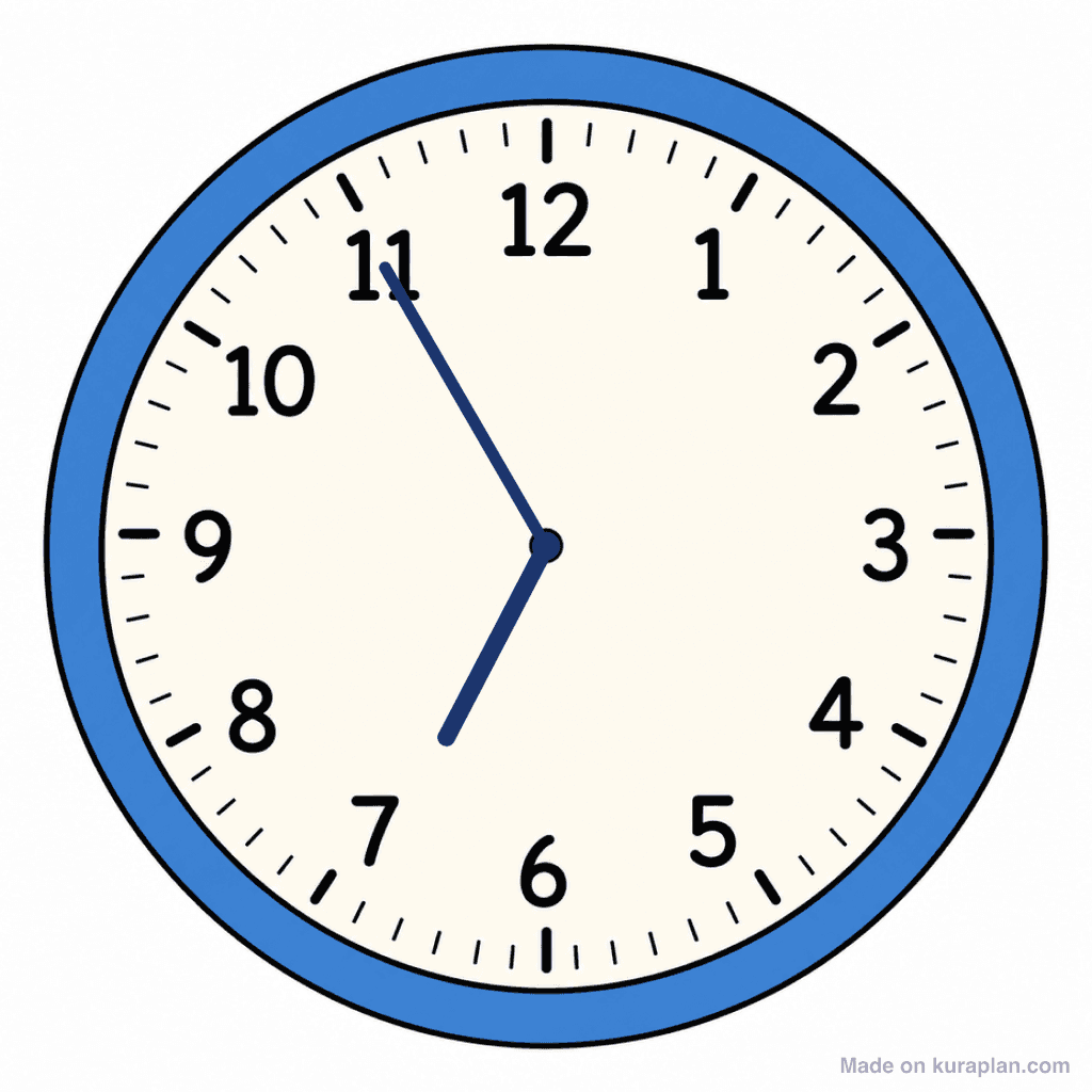 Clock Face — 6:55 (Five To 7)