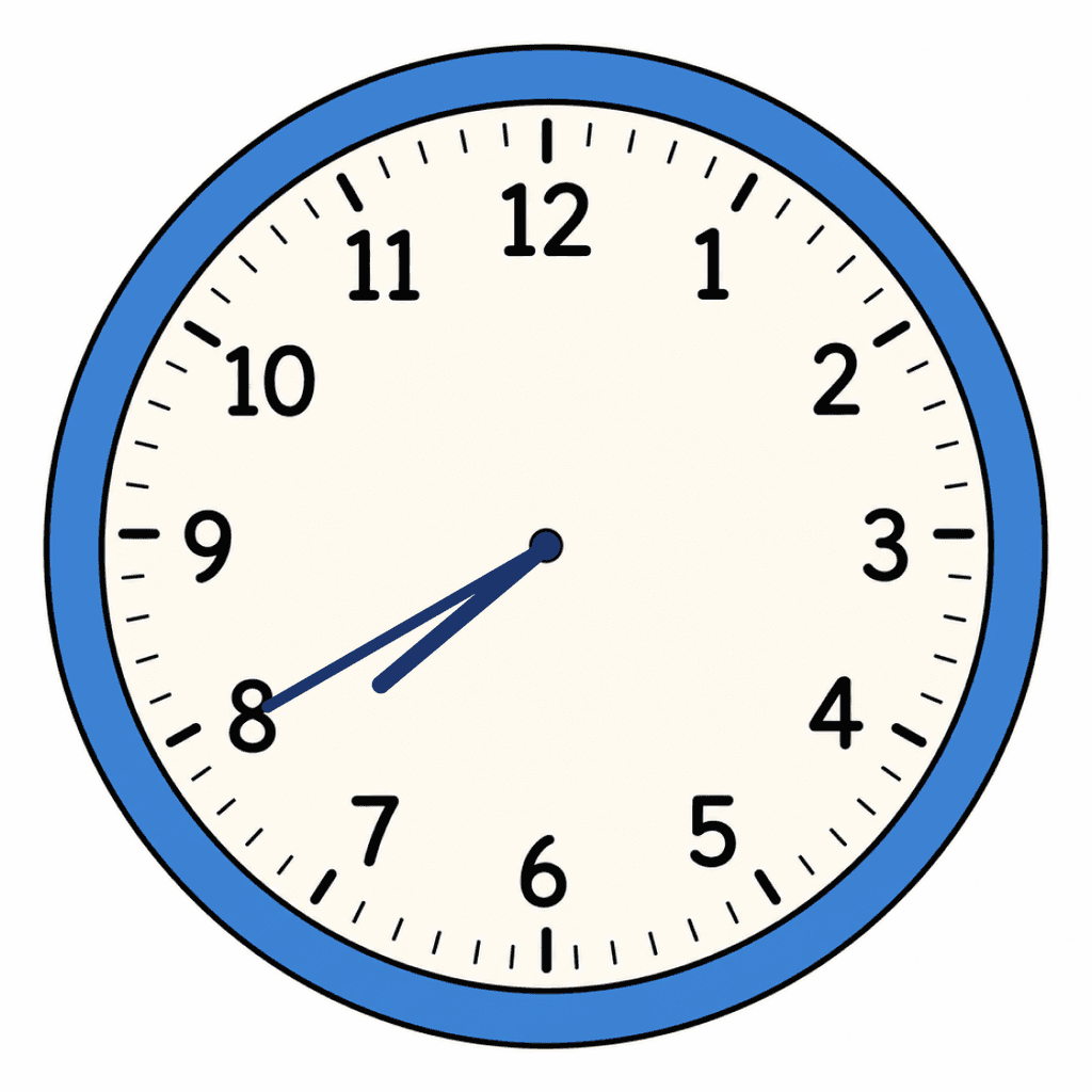 Clock Face — 7:40 (Twenty To 8)