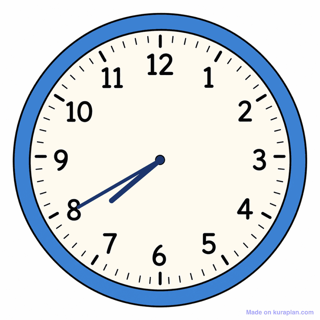 Clock Face — 7:40 (Twenty To 8)