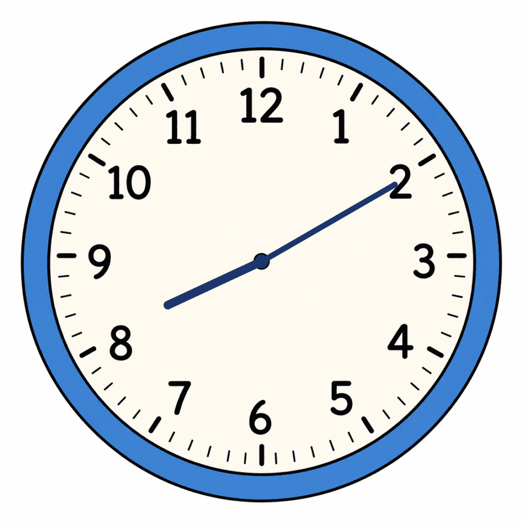 Clock Face — 8:10 (Ten Past 8)