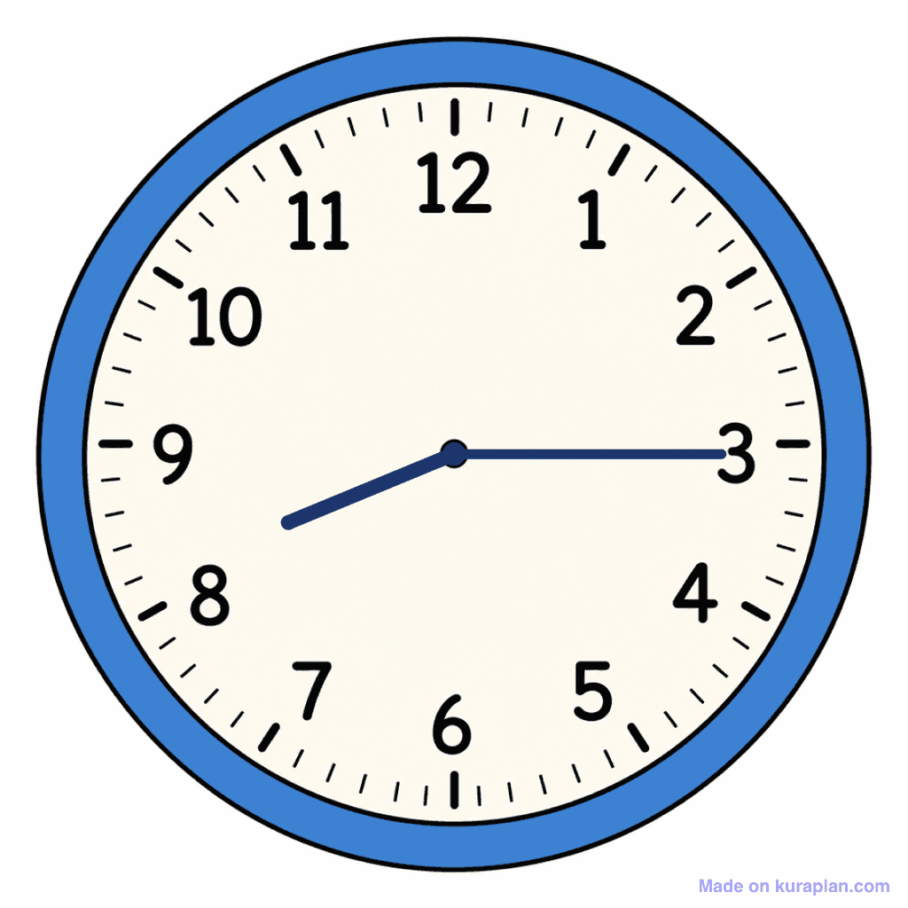 Clock Face — 8:15 (Quarter Past 8)