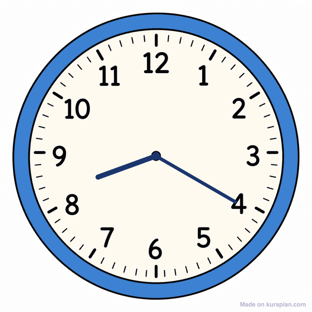 Clock Face — 8:20 (Twenty Past 8)