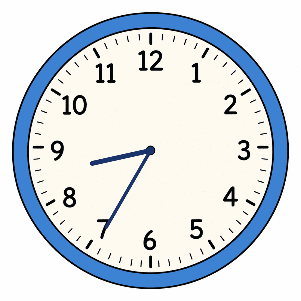 Clock Face — 8:35 (Twenty-Five To 9)
