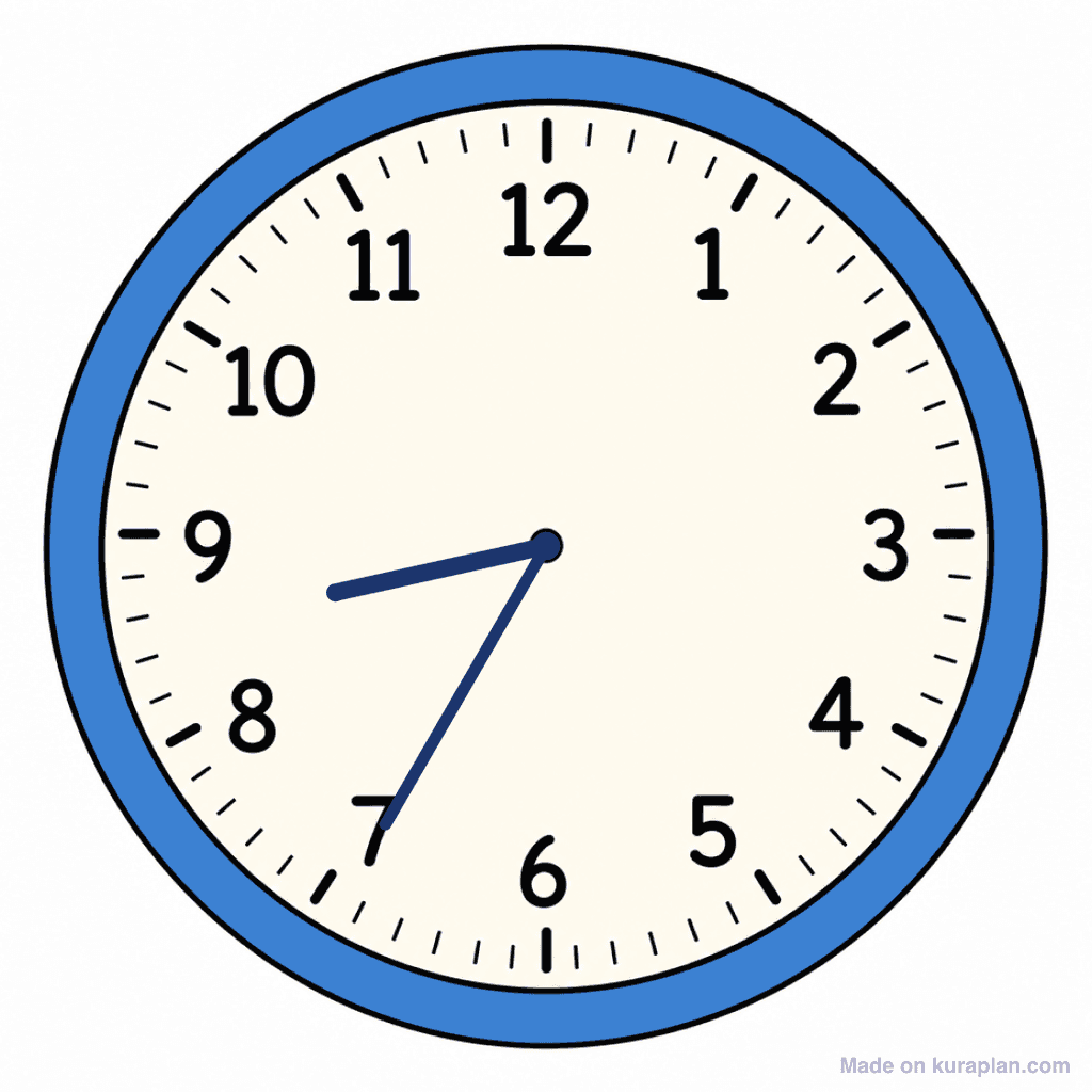 Clock Face — 8:35 (Twenty-Five To 9)