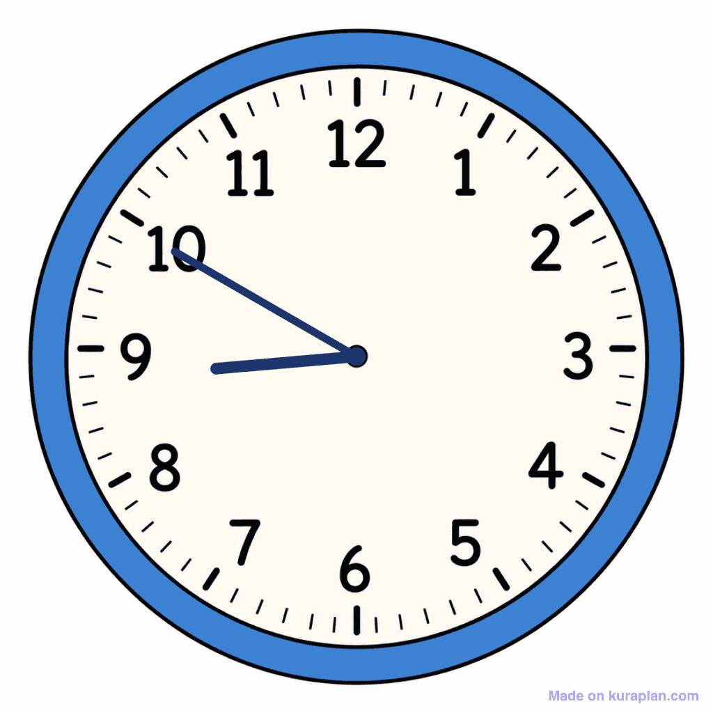 Clock Face — 8:50 (Ten To 9)