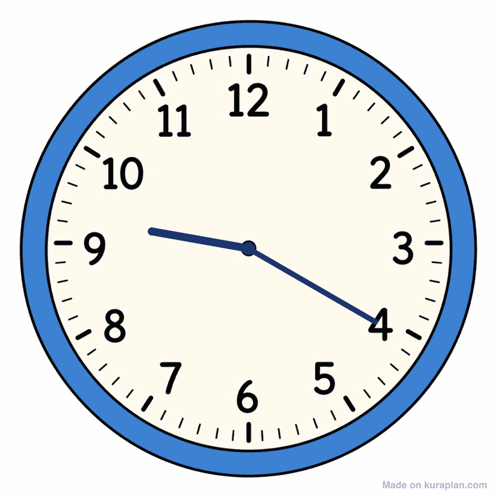 Clock Face — 9:20 (Twenty Past 9)