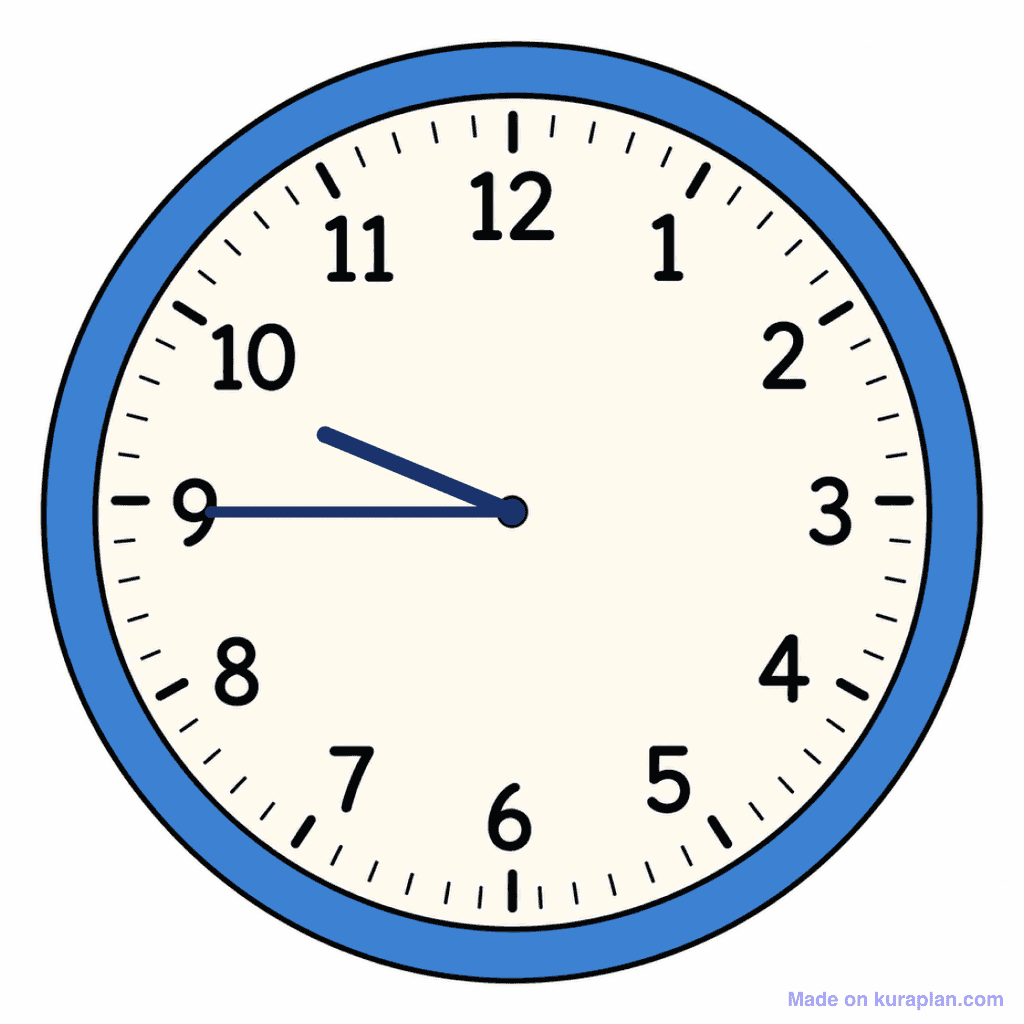 Clock Face — 9:45 (Quarter To 10)