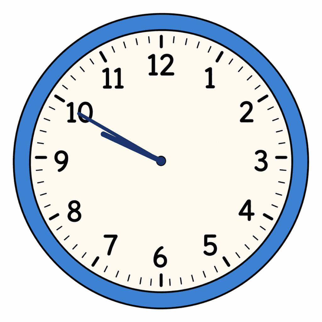Clock Face — 9:50 (Ten To 10)