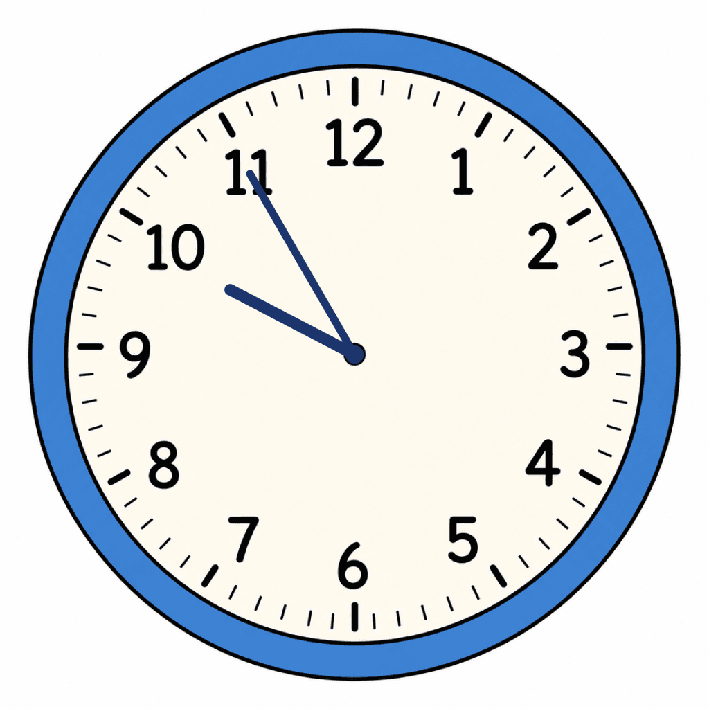 Clock Face — 9:55 (Five To 10)