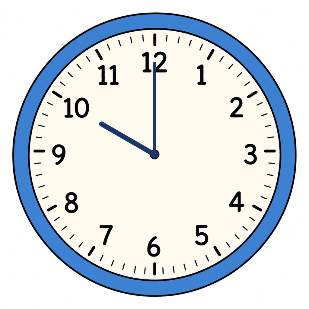 Clock Face — 10:00 (10 O'Clock)