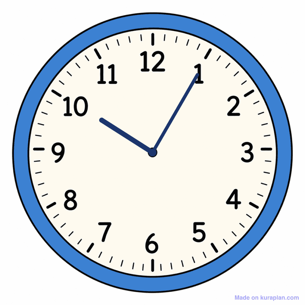 Clock Face — 10:05 (Five Past 10)