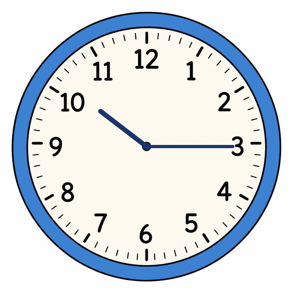 Clock Face — 10:15 (Quarter Past 10)