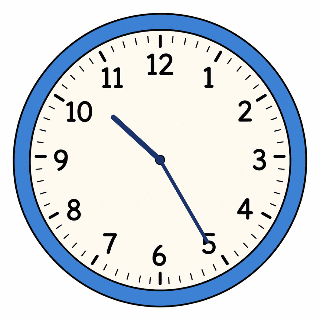 Clock Face — 10:25 (Twenty-Five Past 10)