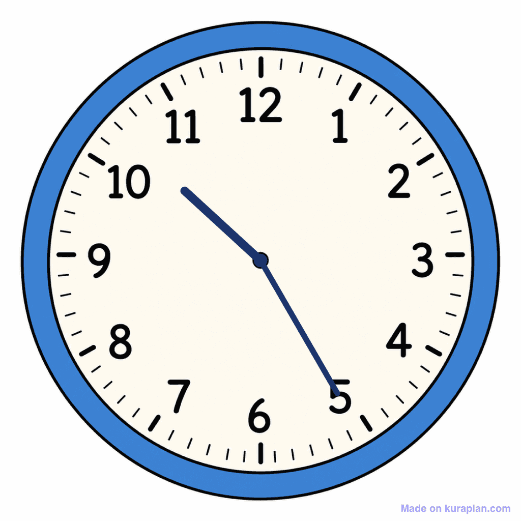 Clock Face — 10:25 (Twenty-Five Past 10)