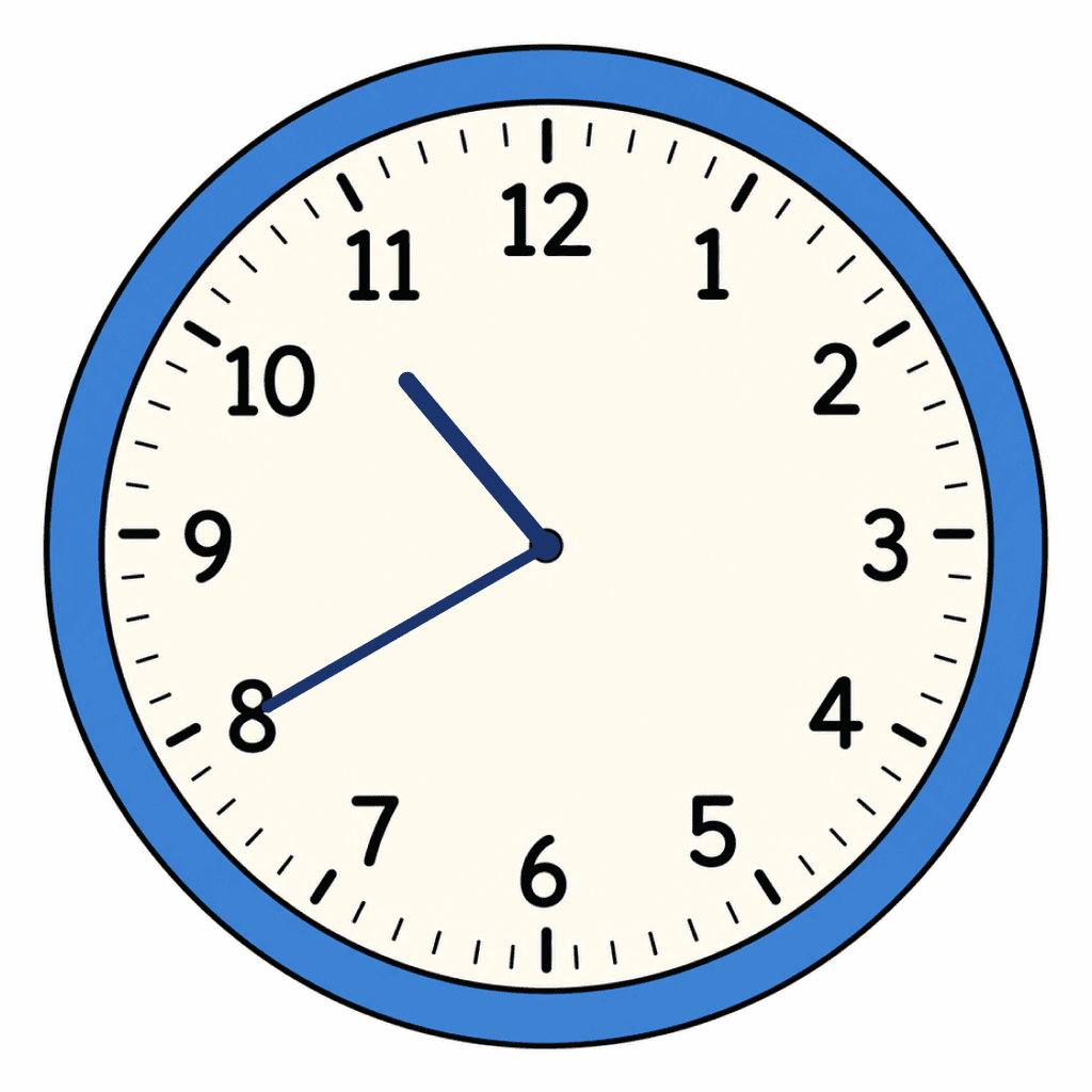 Clock Face — 10:40 (Twenty To 11)