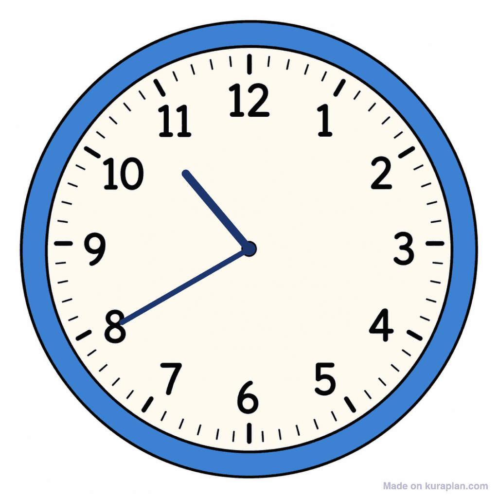 Clock Face — 10:40 (Twenty To 11)