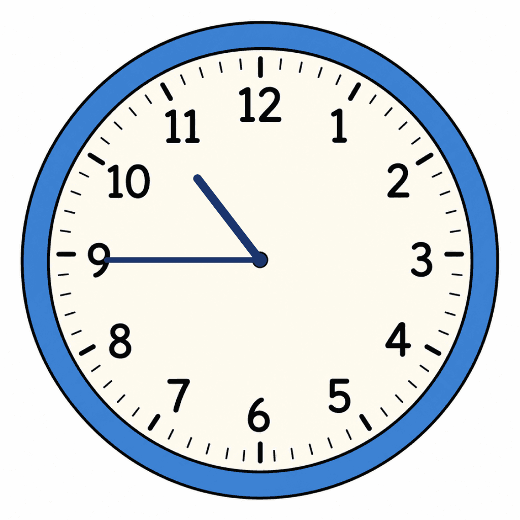 Clock Face — 10:45 (Quarter To 11)