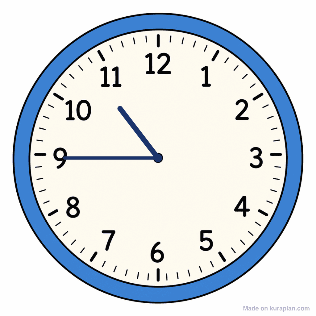Clock Face — 10:45 (Quarter To 11)