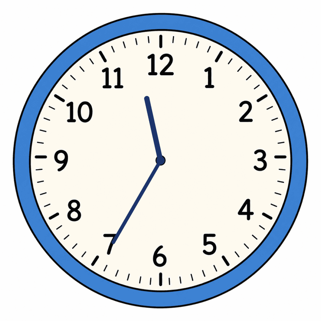Clock Face — 11:35 (Twenty-Five To 12)