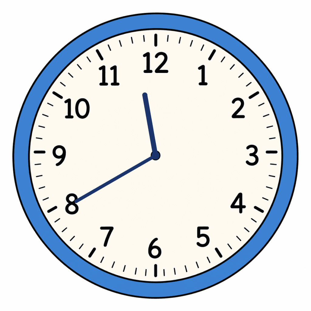 Clock Face — 11:40 (Twenty To 12)
