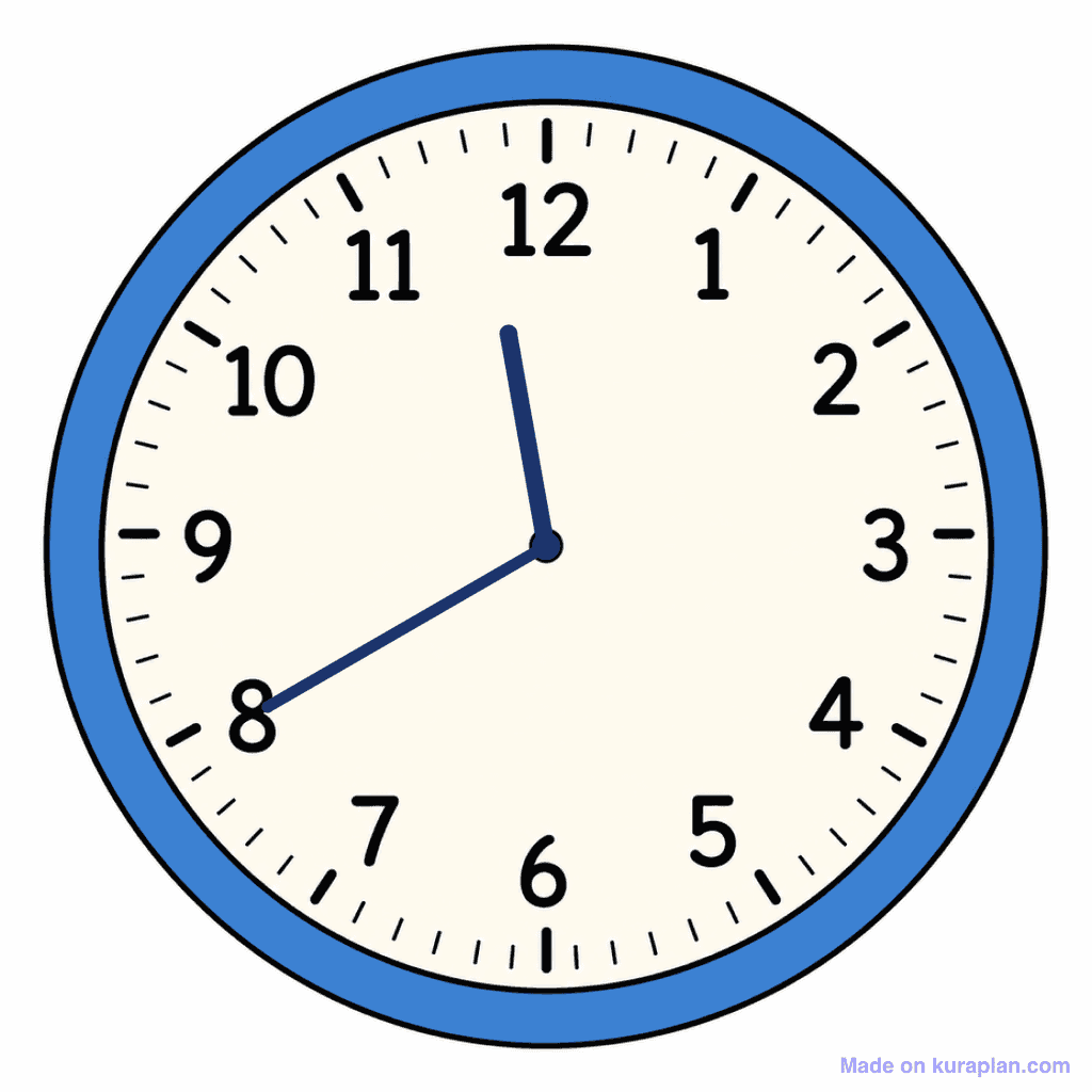 Clock Face — 11:40 (Twenty To 12)